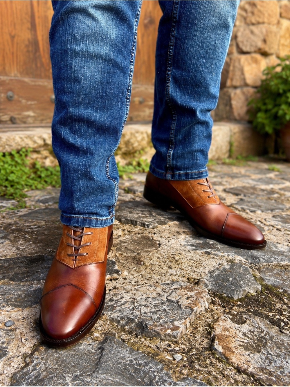 Panuncio Bolivar Balmoral Boot – Brandy Leather & Suede